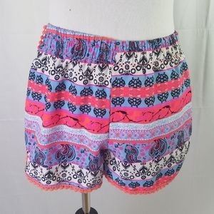 Rue 21 florescent abstract pattern summer shorts